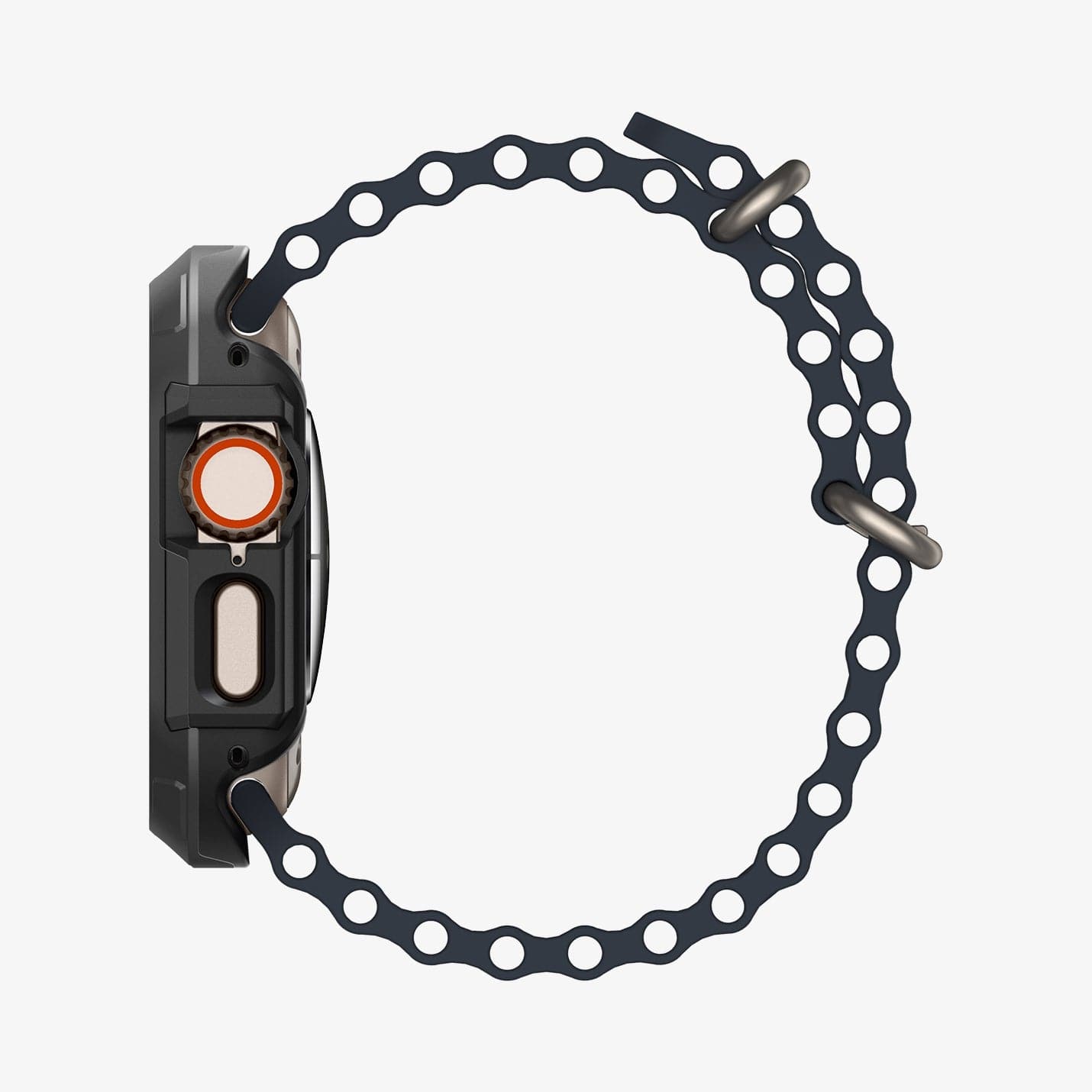 ACS06208 - Apple Watch (49mm) Lock Fit in Black showing the side