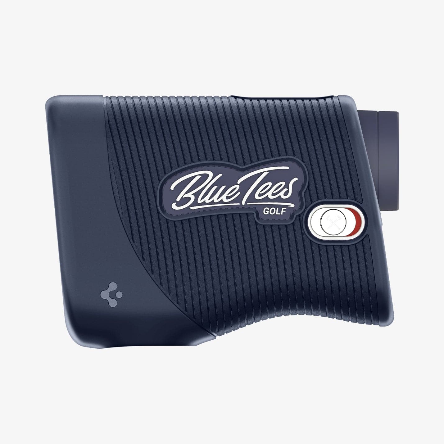 ACS04801 - Blue Tees Golf Series 3 Max Rangefinder AirTag Case Silicone Fit in navy blue showing the side