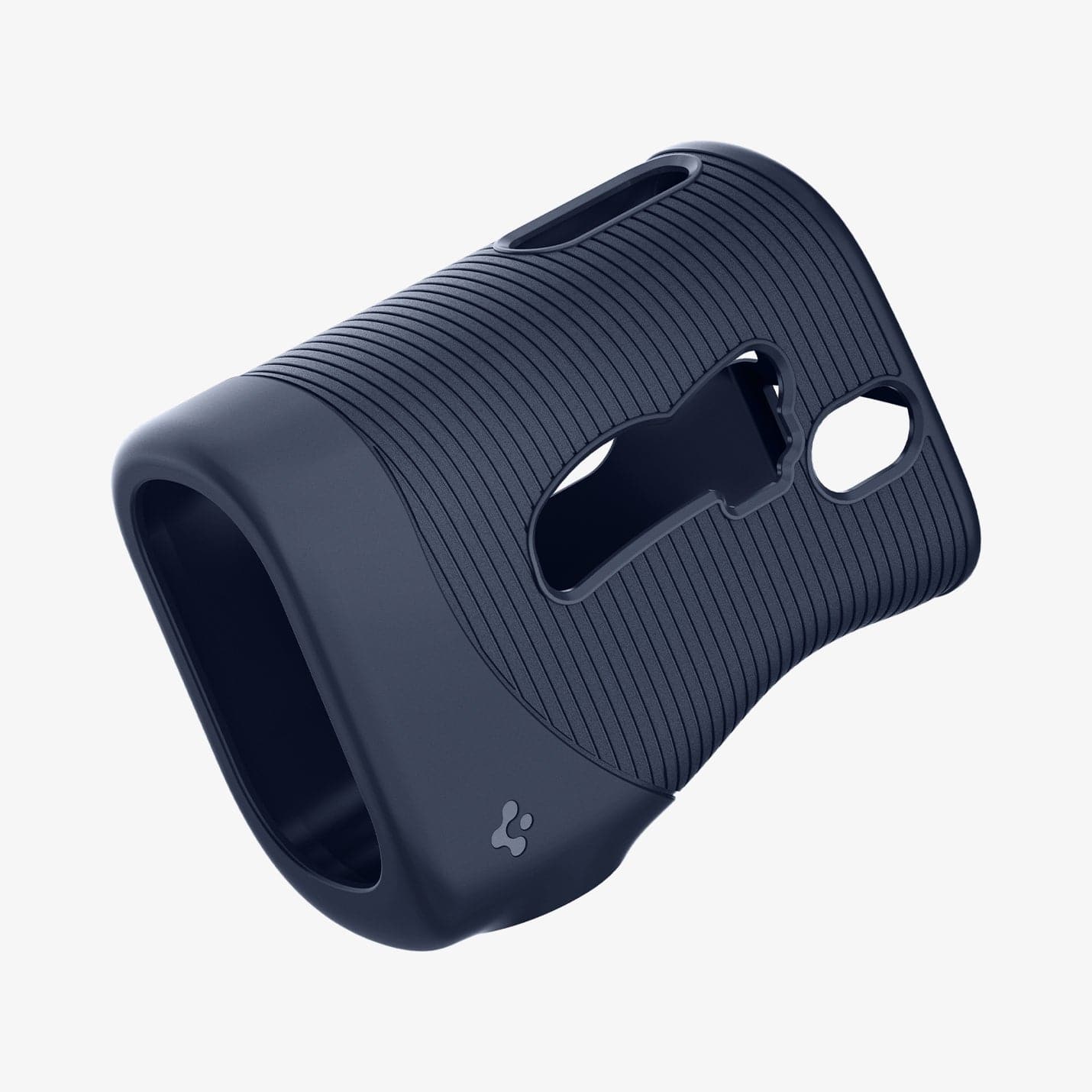 ACS04801 - Blue Tees Golf Series 3 Max Rangefinder AirTag Case Silicone Fit in navy blue showing the top and side