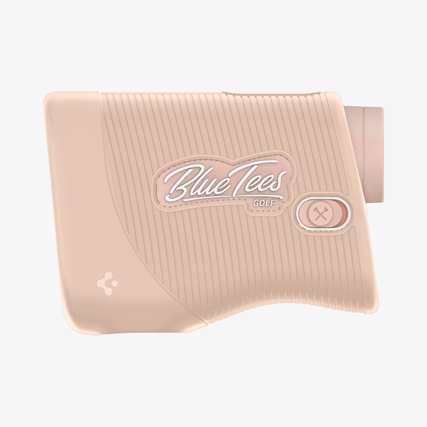 ACS04802 - Blue Tees Golf Series 3 Max Rangefinder AirTag Case Silicone Fit in soft pink showing the side