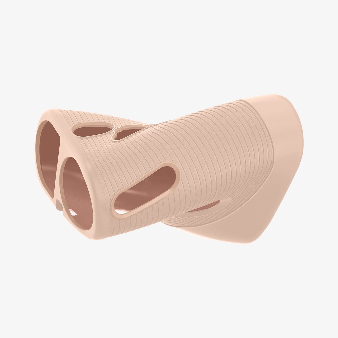 ACS04802 - Blue Tees Golf Series 3 Max Rangefinder AirTag Case Silicone Fit in soft pink showing the case bending to show the flexibility