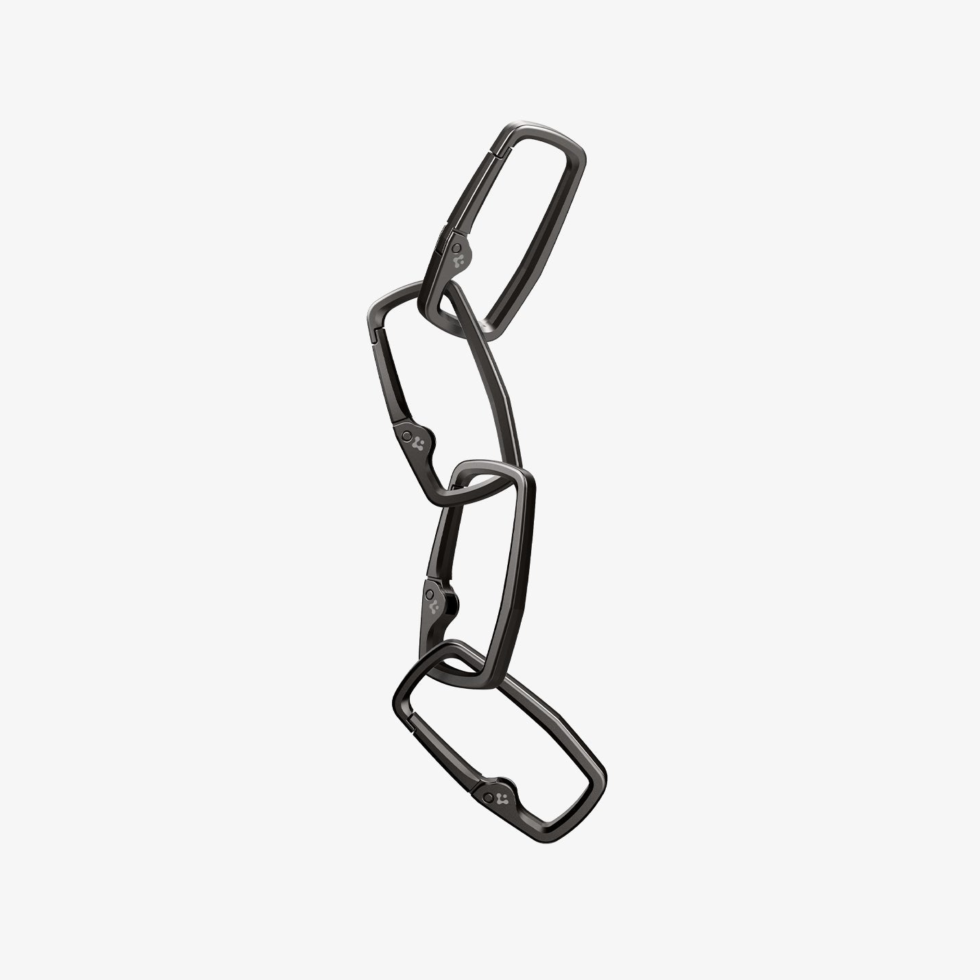 AHP02933 - Carabiner Rugged Type in black showing multiple carabiners attached to one another