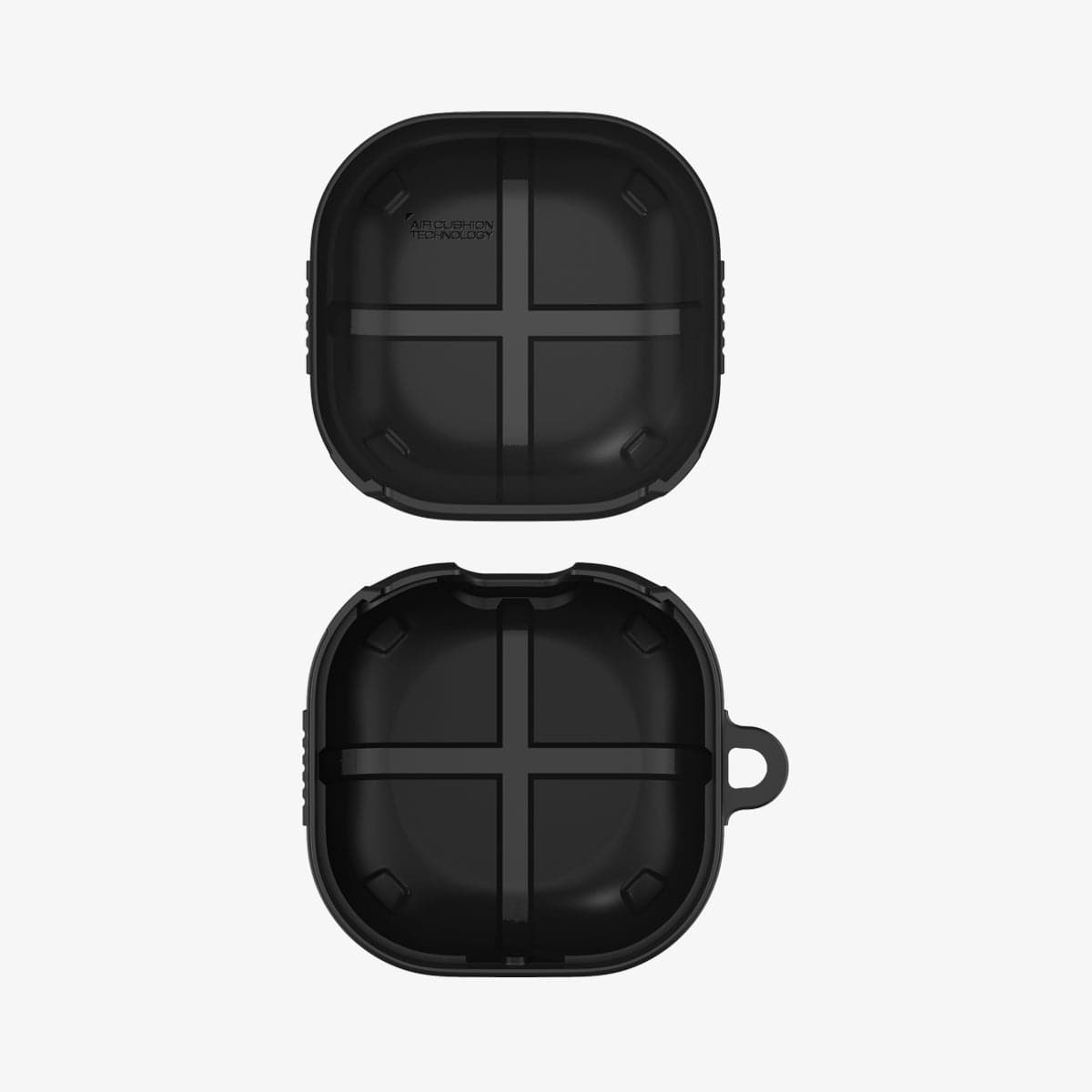 ASD01276 - Galaxy Buds 2 Pro / 2 / Pro / Live Case Rugged Armor in matte black showing the inside of case