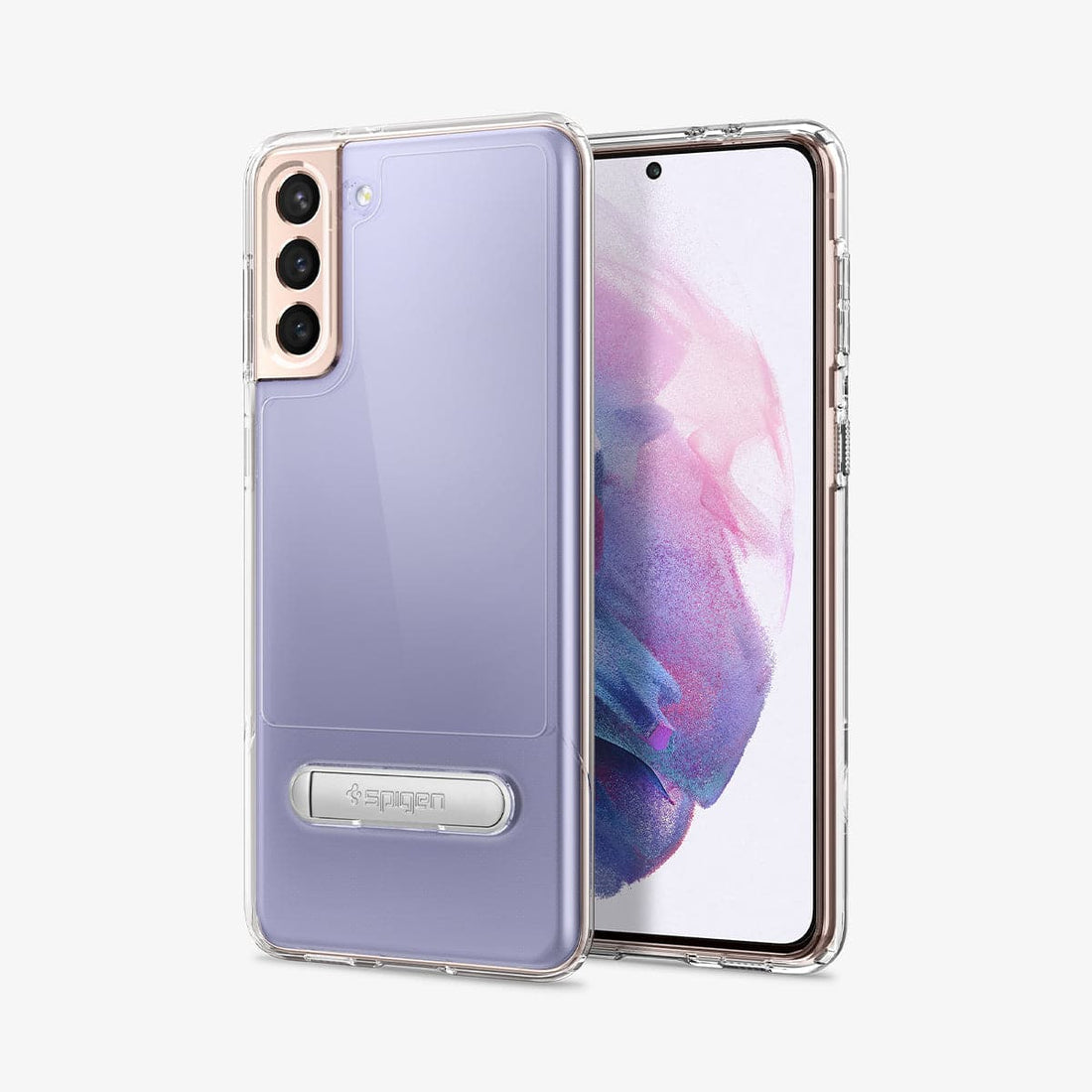 ACS02412 - Galaxy S21 Plus Slim Armor Essential Case in crystal clear showing the back