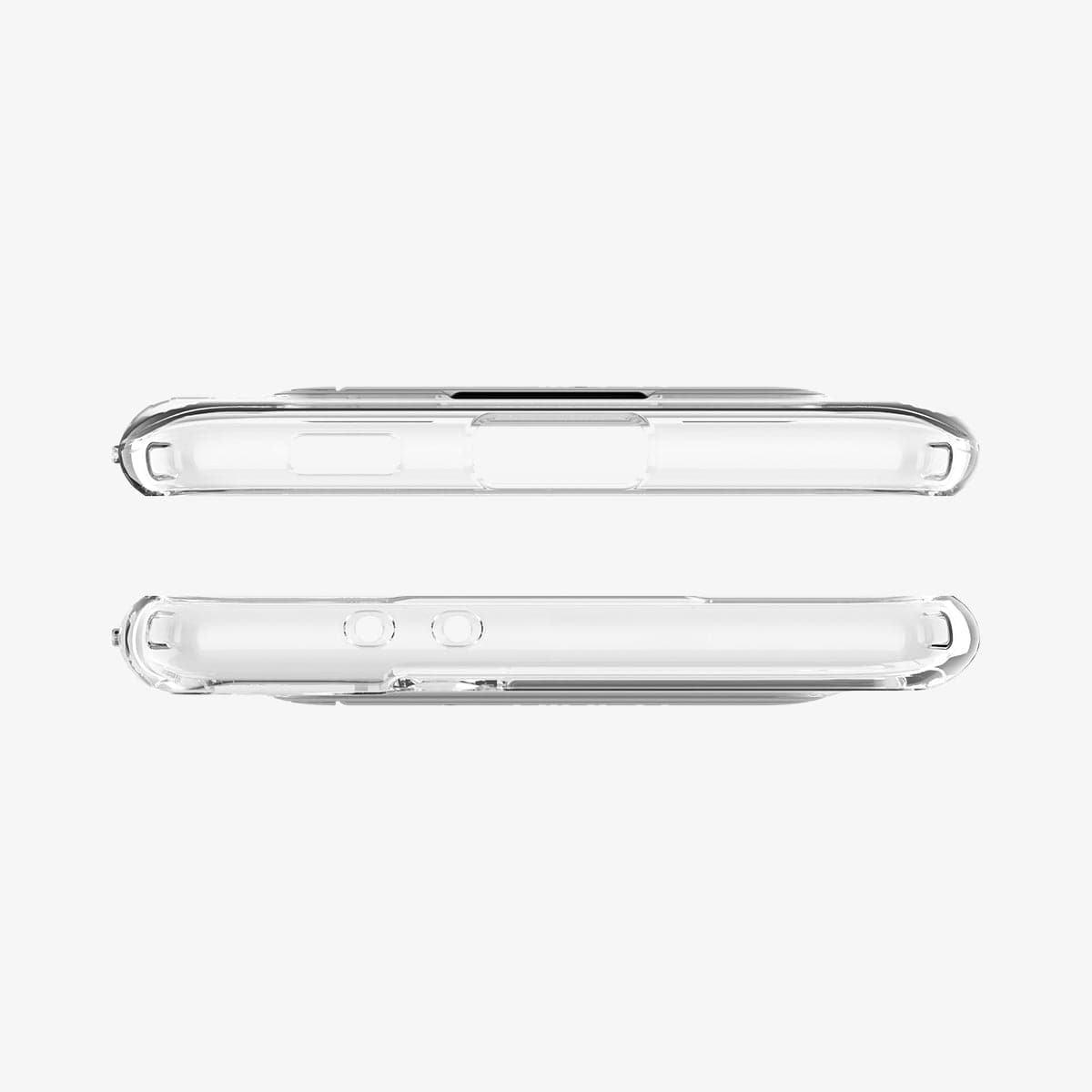 ACS02412 - Galaxy S21 Plus Slim Armor Essential Case in crystal clear showing the top and bottom