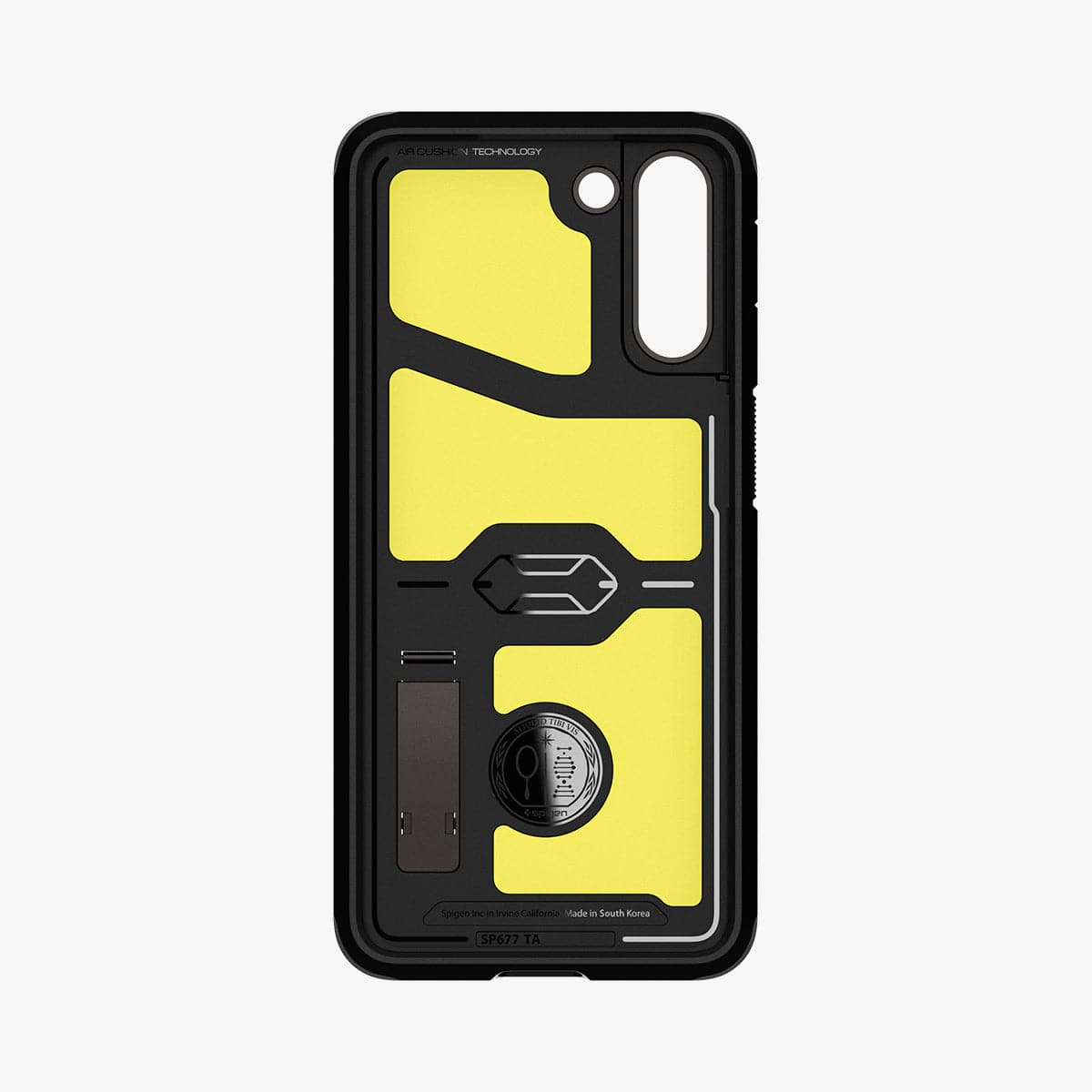 ACS02426 - Galaxy S21 Tough Armor Case in gunmetal showing the inside of case