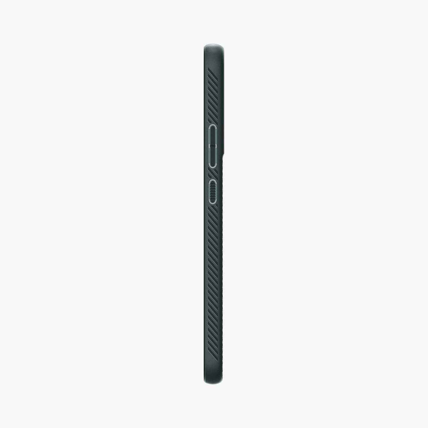 ACS04521 - Galaxy S22 Plus 5G Case Liquid Air in abyss green showing the side with volume controls