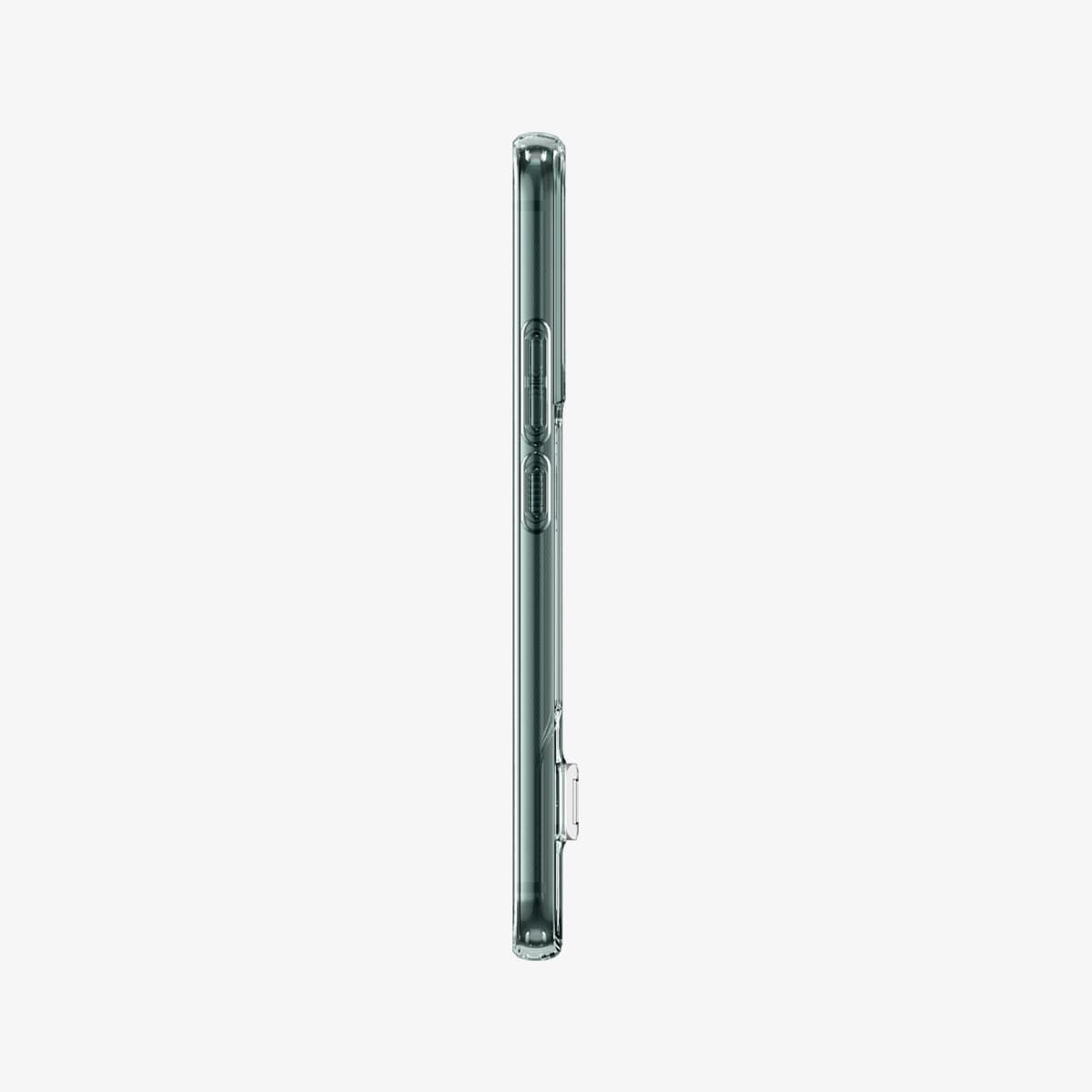 ACS03979 - Galaxy S22 Plus 5G Case Slim Armor Essential S in crystal clear showing the side with volume controls