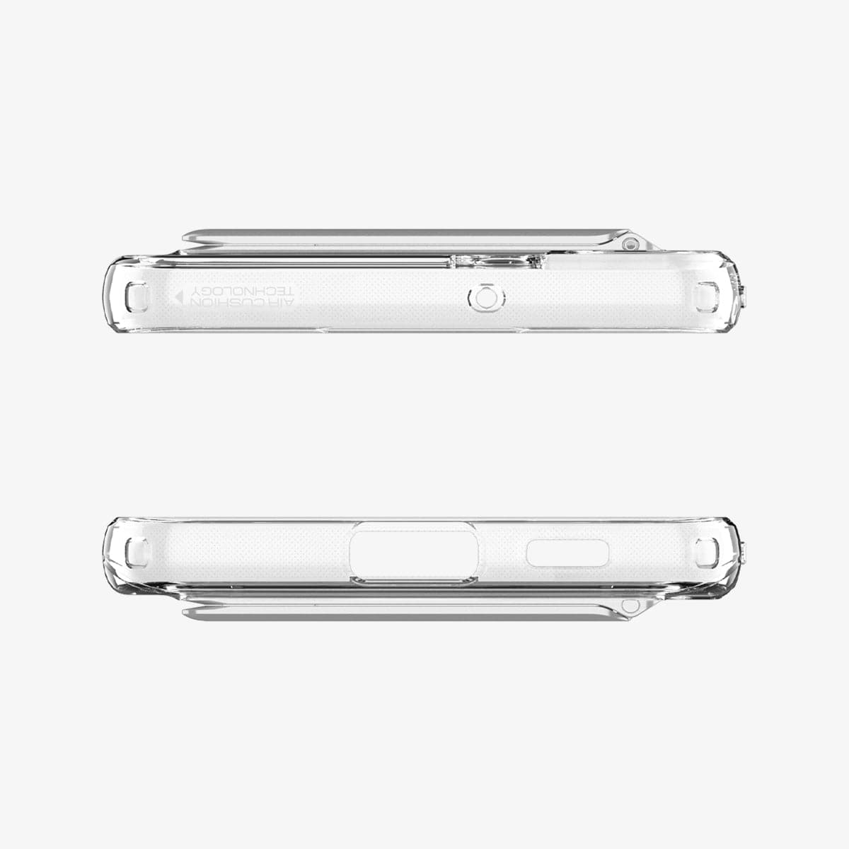 ACS03979 - Galaxy S22 Plus 5G Case Slim Armor Essential S in crystal clear showing the top and bottom with precise cutouts