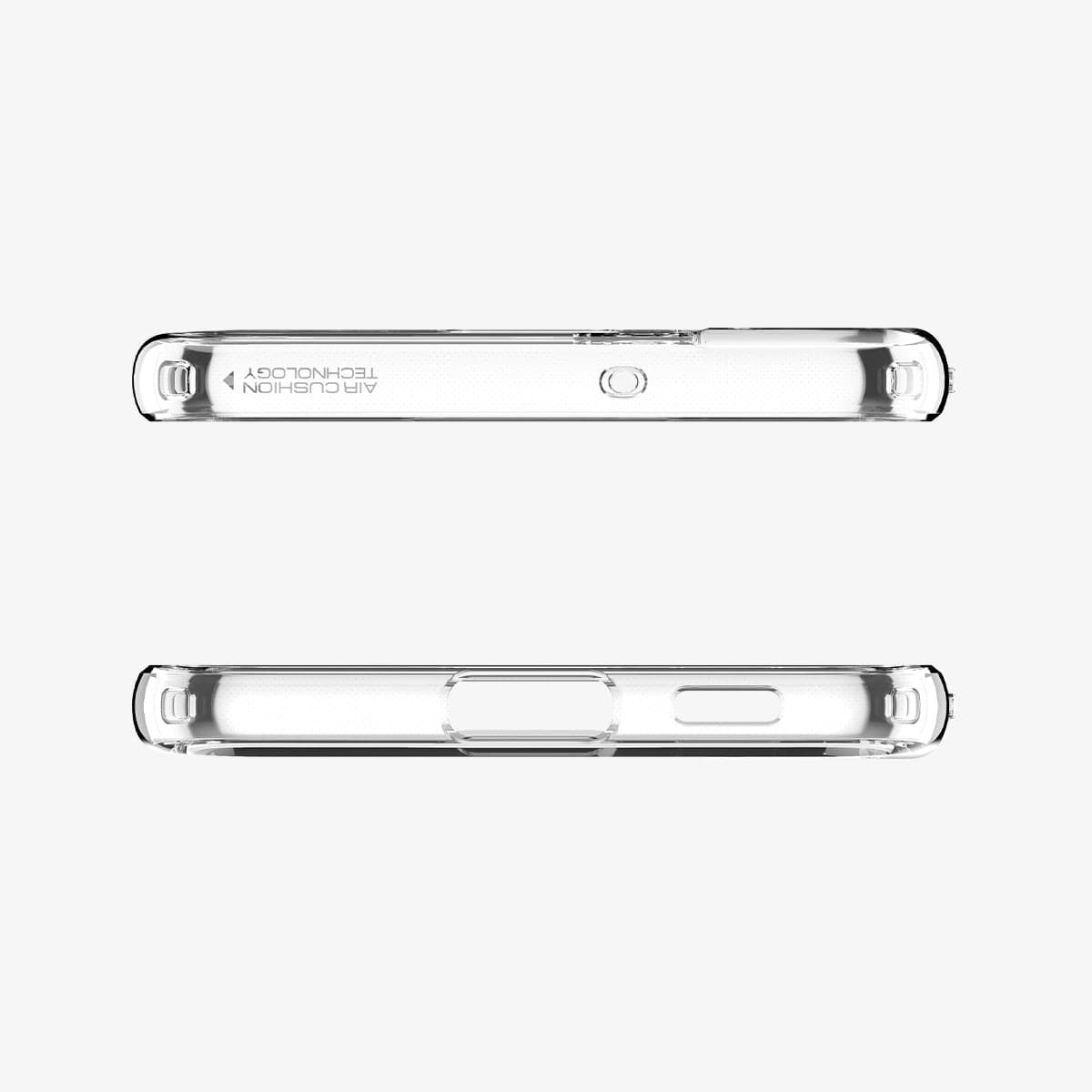 ACS03954 - Galaxy S22 Plus 5G Case Ultra Hybrid in crystal clear showing the top and bottom with precise cutouts