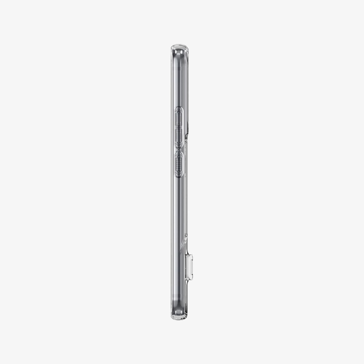 ACS04015 - Galaxy S22 5G Case Slim Armor Essential S in crystal clear showing the side with volume controls