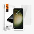 AFL05957 - Galaxy S23 Screen Protector Neo Flex Solid showing the device, screen protector and packaging