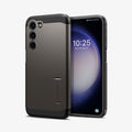 ACS05719 - Galaxy S23 Case Tough Armor in gunmetal showing the back and front