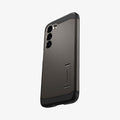 ACS05719 - Galaxy S23 Case Tough Armor in gunmetal showing the back and partial side
