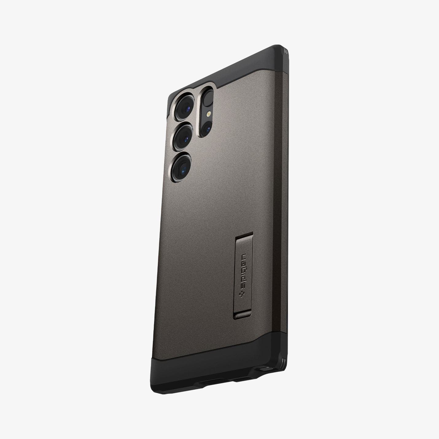 ACS05624 - Galaxy S23 Ultra Case Tough Armor in gunmetal showing the back and partial side