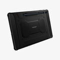 ACS03007 - Galaxy Tab S7 FE Case Rugged Armor Pro in black showing the back and bottom