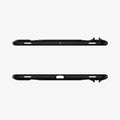 ACS01604 - Galaxy Tab S8 Case Rugged Armor Pro in black showing the top and bottom with precise cutouts