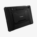 ACS01604 - Galaxy Tab S8 Case Rugged Armor Pro in black showing the back and bottom