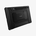 ACS01607 - Galaxy Tab S8+ Case Rugged Armor Pro in black showing the back and bottom