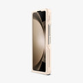 ACS06210 - Galaxy Z Fold 5 Case Thin Fit Pro in pearled ivory showing the front and sides folded