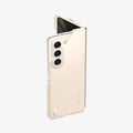 ACS06210 - Galaxy Z Fold 5 Case Thin Fit Pro in pearled ivory showing the back and top with device half open