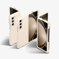 ACS06210 - Galaxy Z Fold 5 Case Thin Fit Pro in pearled ivory showing the back and front on multiple devices
