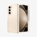 ACS06210 - Galaxy Z Fold 5 Case Thin Fit Pro in pearled ivory showing the back, hinge and front