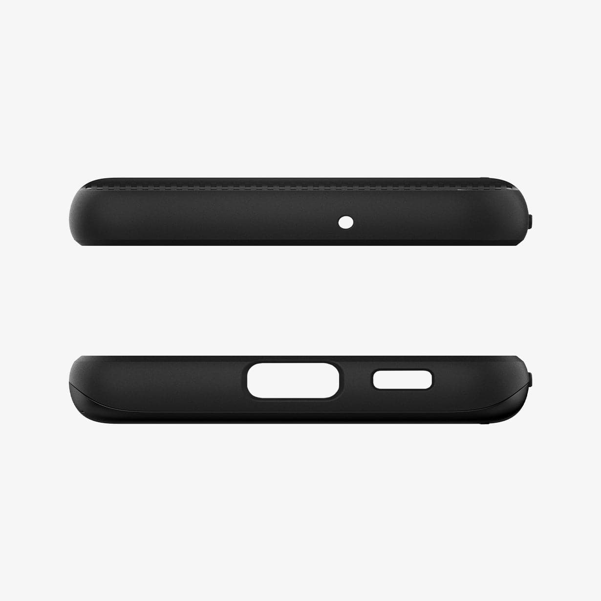 ACS03961 - Galaxy S22 Plus 5G Case Slim Armor CS in black showing the top and bottom with precise cutouts