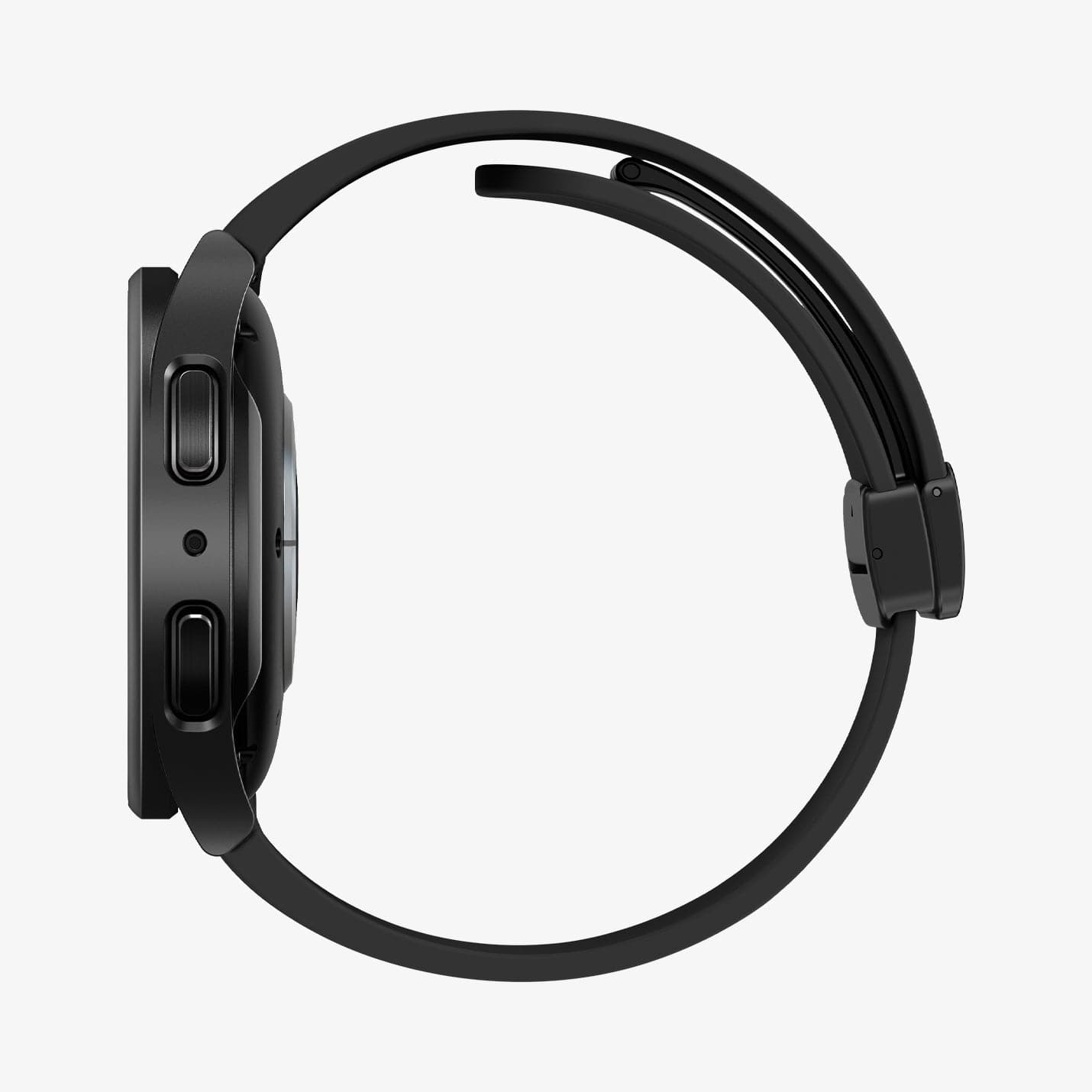 ACS05589 - Galaxy Watch 5 Pro (45mm) Case Thin Fit Glass in black showing the side