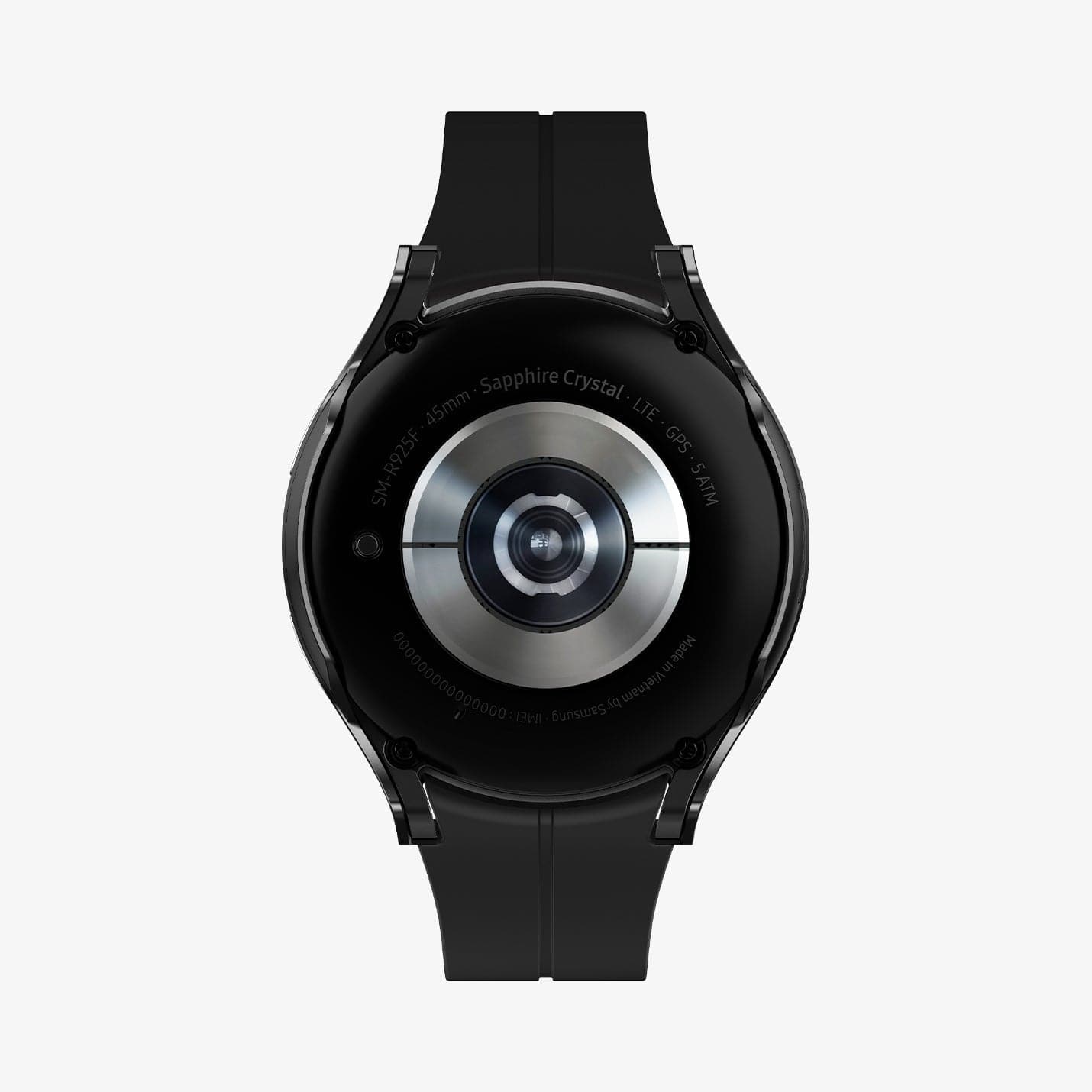 ACS05589 - Galaxy Watch 5 Pro (45mm) Case Thin Fit Glass in black showing the back