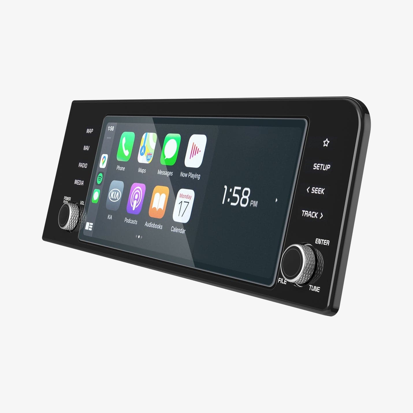 AGL04580 - Hyundai Tucson Screen Protector GLAS.tR SLIM Anti-Glare showing the front and side