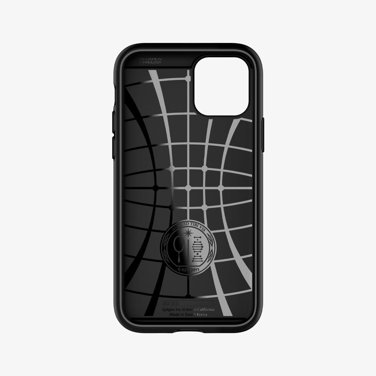 ACS00419 - iPhone 11 Pro Case Slim Armor CS in midnight green showing the inside of case