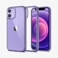 ACS03110 - iPhone 12 Mini Case Ultra Hybrid in iris purple showing the back, inside and front