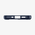 ACS02798 - iPhone 12 Mini Case Ultra Hybrid in navy blue showing the bottom with precise cutouts