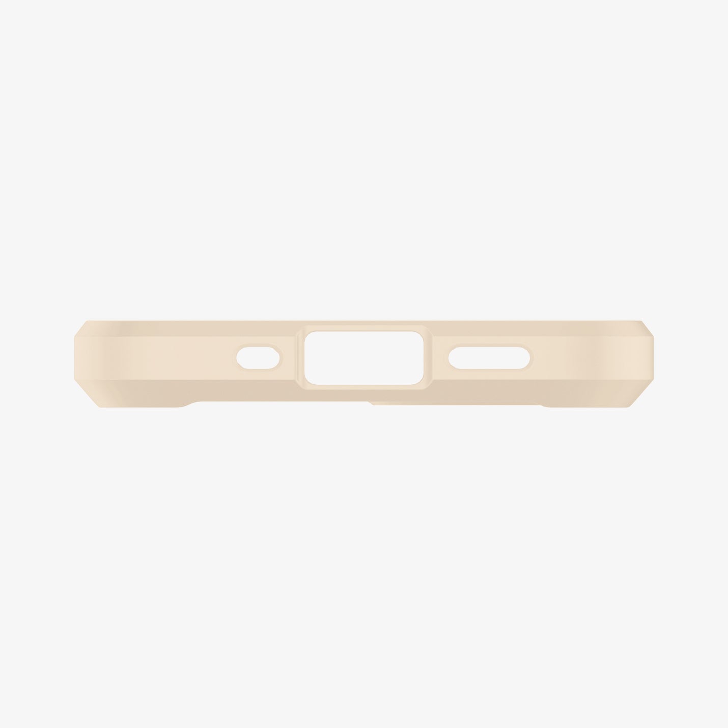 ACS02178 - iPhone 12 Mini Case Ultra Hybrid in sand beige showing the bottom with precise cutouts