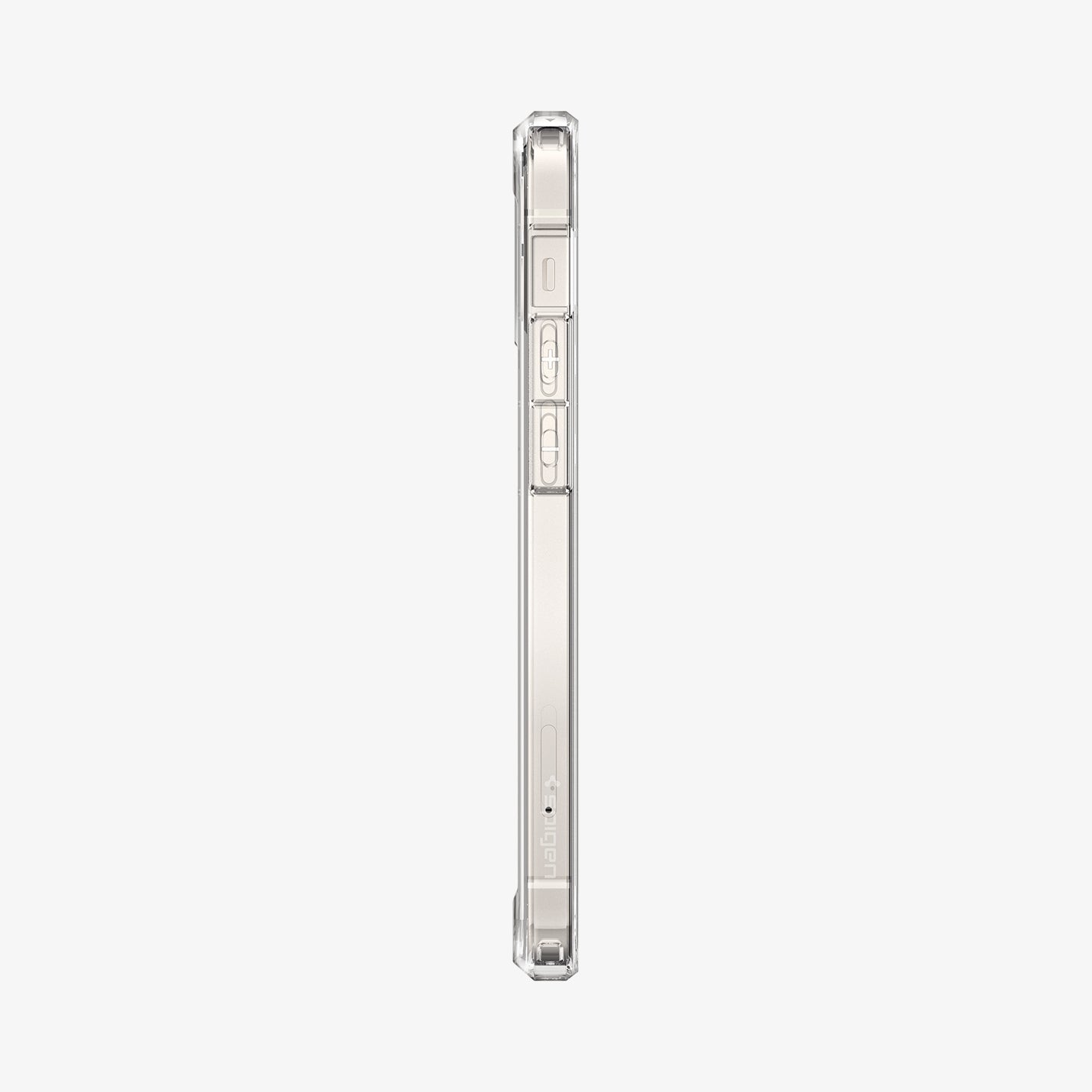 ACS02629 - iPhone 12 Mini Case Ultra Hybrid Mag Safe Compatible in black showing the side with volume controls