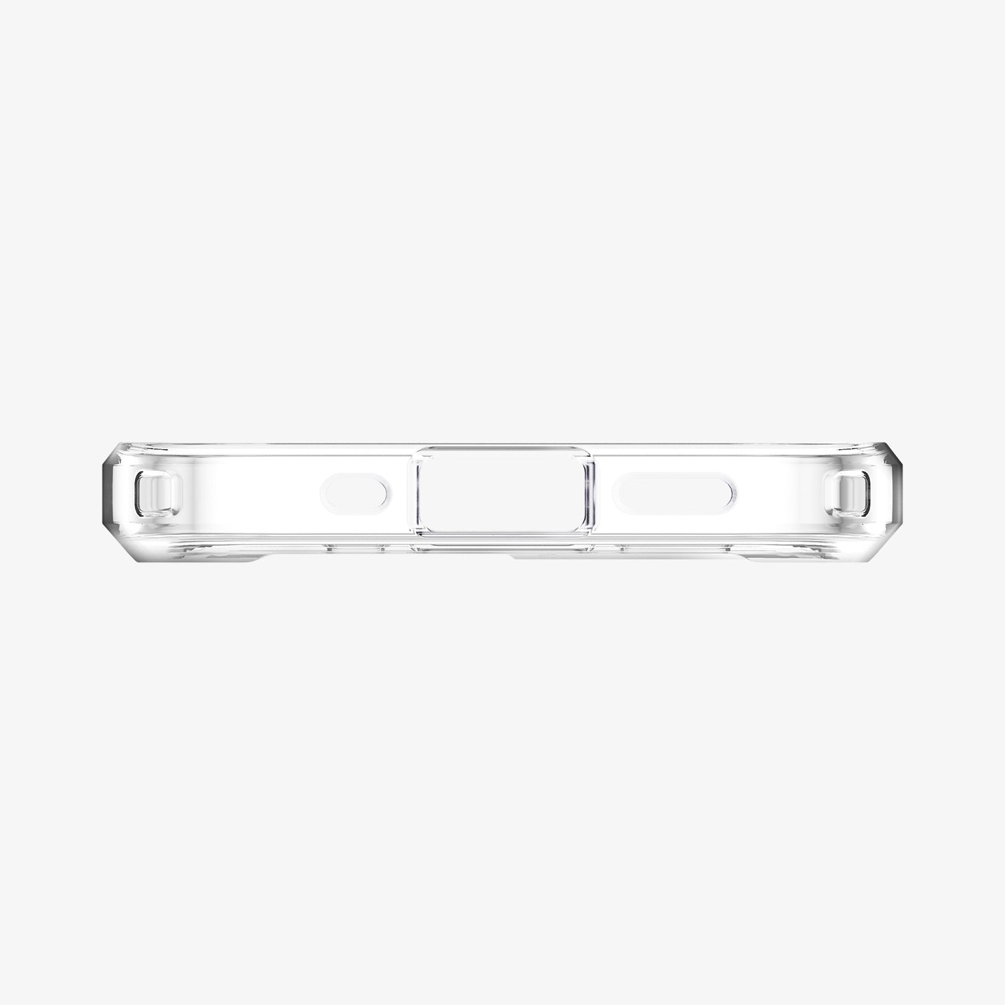 ACS02628 - iPhone 12 Mini Case Ultra Hybrid Mag Safe Compatible in white showing the bottom with precise cutouts