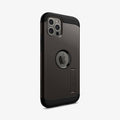 ACS01709 - iPhone 12 / iPhone 12 Pro Case Tough Armor in gunmetal showing the back and partial side
