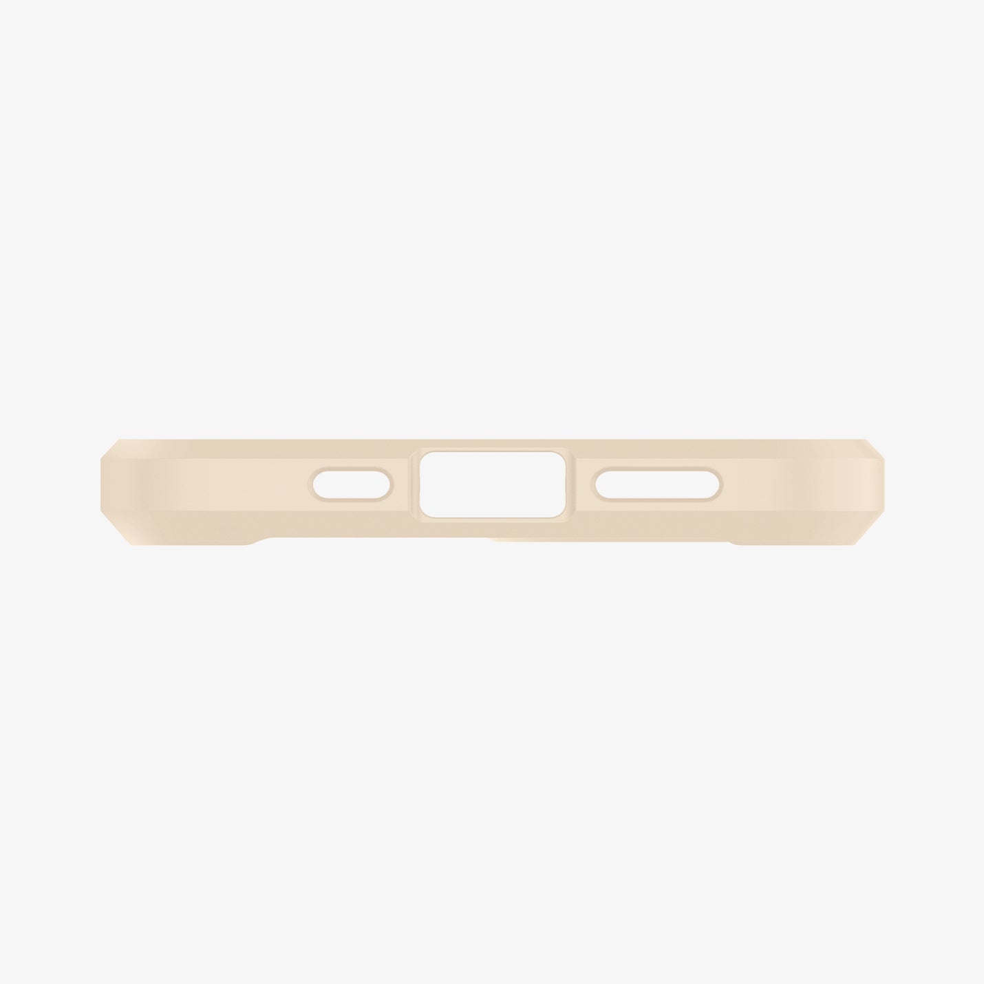 ACS02177 - iPhone 12 Pro / 12 Case Ultra Hybrid in sand beige showing the bottom with precise cutouts