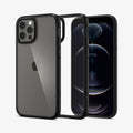 ACS01703 - iPhone 12 Pro / 12 Case Ultra Hybrid in matte black showing the back, inside and front
