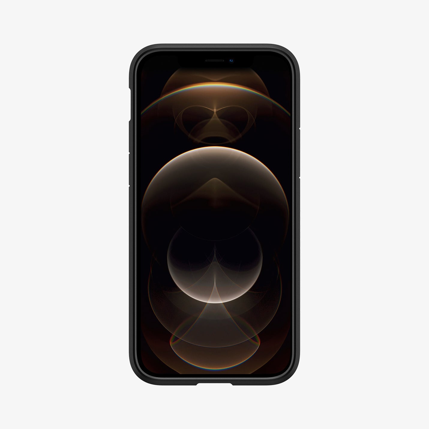 ACS01703 - iPhone 12 Pro / 12 Case Ultra Hybrid in matte black showing the front