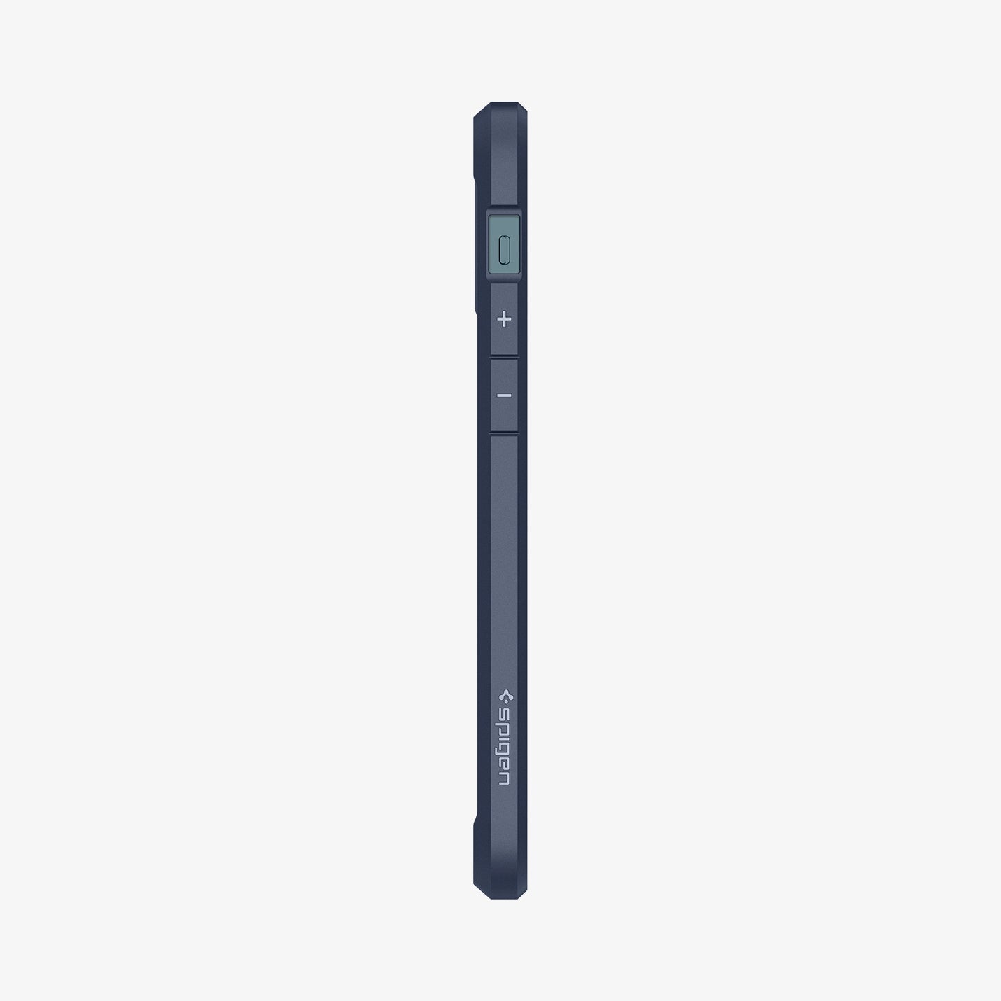 ACS02251 - iPhone 12 Pro / 12 Case Ultra Hybrid in navy blue showing the side with volume controls