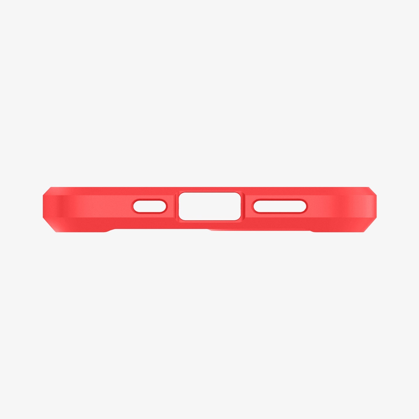 ACS01704 - iPhone 12 Pro / 12 Case Ultra Hybrid in red showing the bottom with precise cutouts
