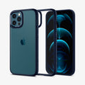 ACS02248 - iPhone 12 Pro Max Case Ultra Hybrid in navy blue showing the back, inside and front