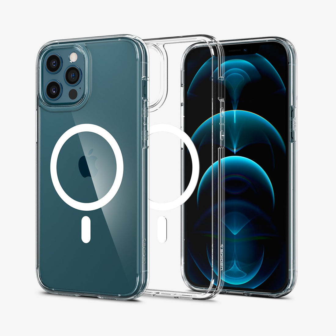 ACS02625 - iPhone 12 / iPhone 12 Pro Case Ultra Hybrid Mag Safe Compatible in white showing the back