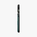 ACS04559 - iPhone 13 Pro Max Case Slim Armor CS in midnight green showing the side with volume controls