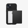 ACS03536 - iPhone 13 Case Slim Armor CS in black showing the back with card in slot