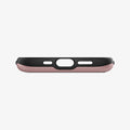 ACS03537 - iPhone 13 Case Slim Armor CS in rose gold showing the bottom with precise cutouts