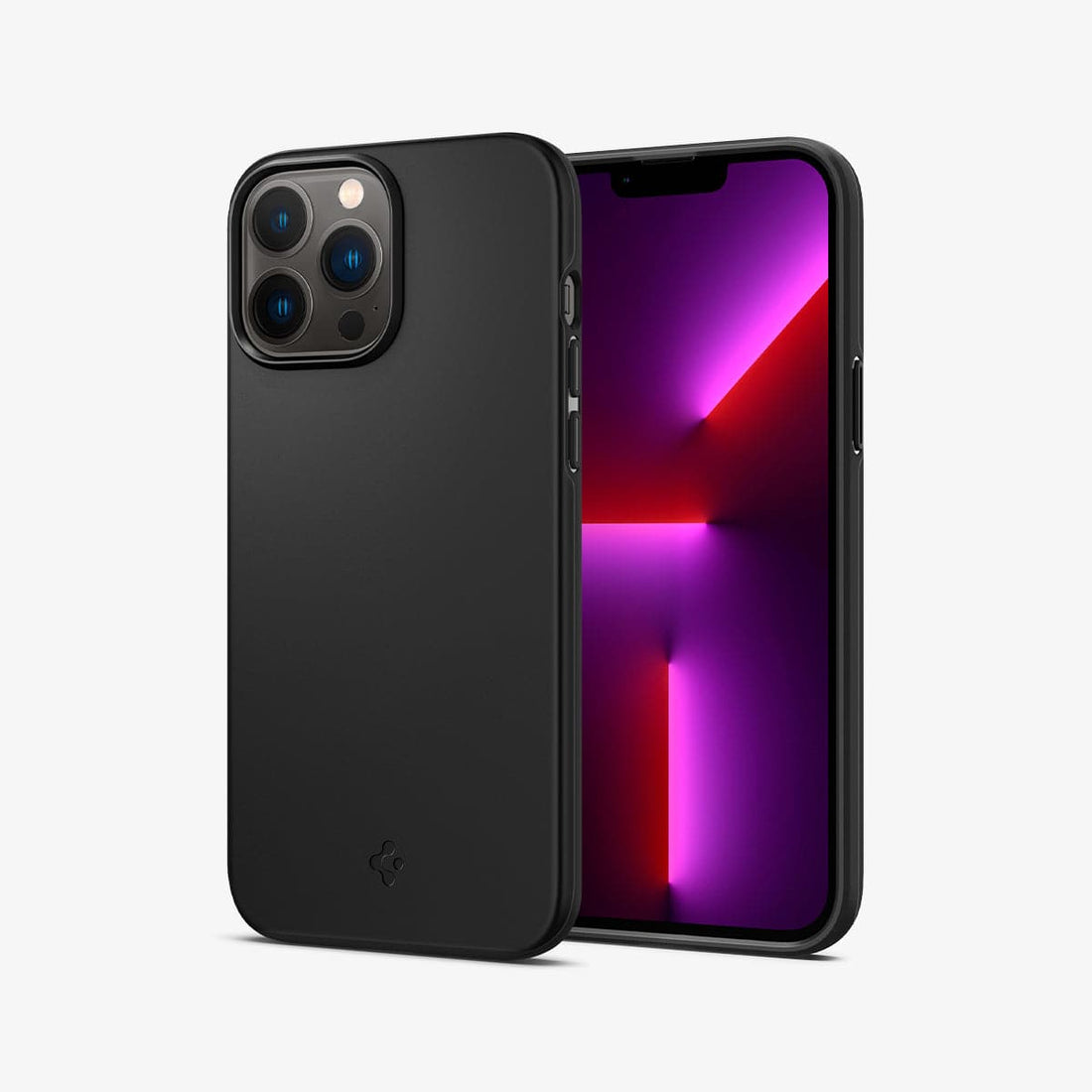 ACS03677 - iPhone 13 Case Thin Fit in black showing the back