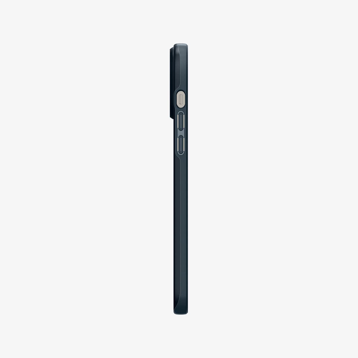 ACS03192 - iPhone 13 Pro Max Case Thin Fit in metal slate showing the side with volume controls